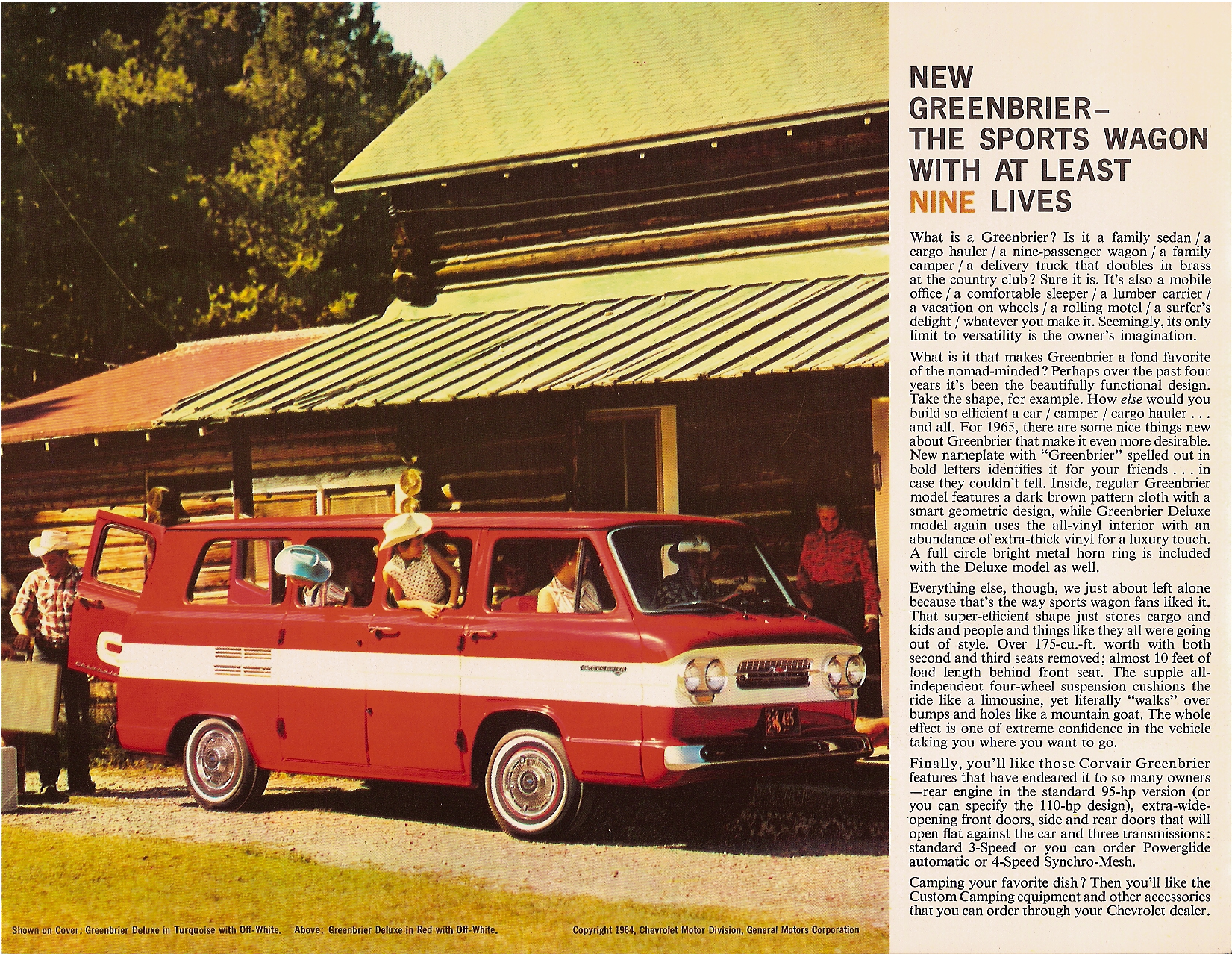 1965 Chevrolet Corvair Greenbrier Truck Brochure Page 3